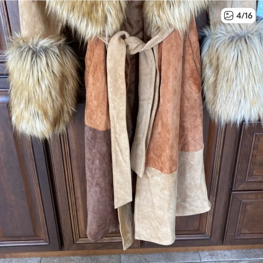 ASOS Multicolor Faux Fur Trim Teddy Jacket - Picture 4 of 15